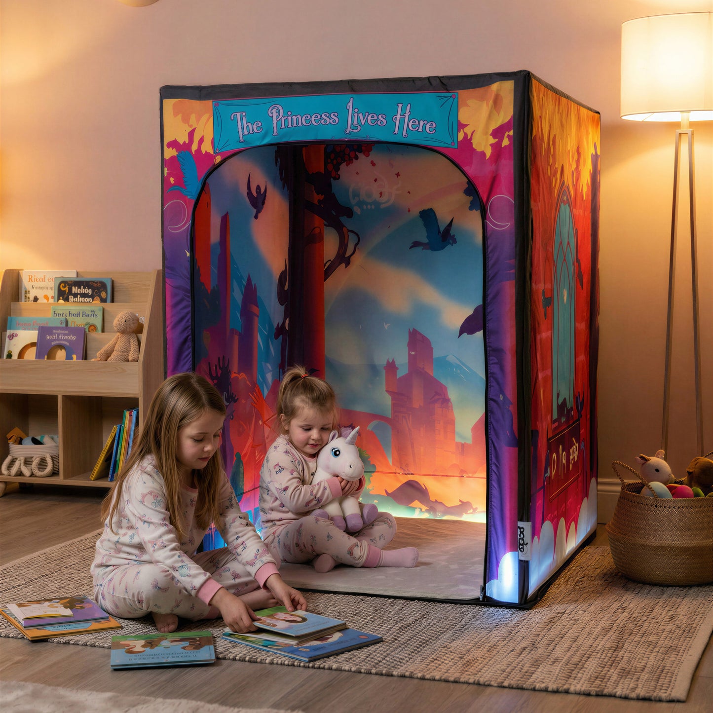Magical Princess Palace PODSgo pop up play tent in a playroom, view 4