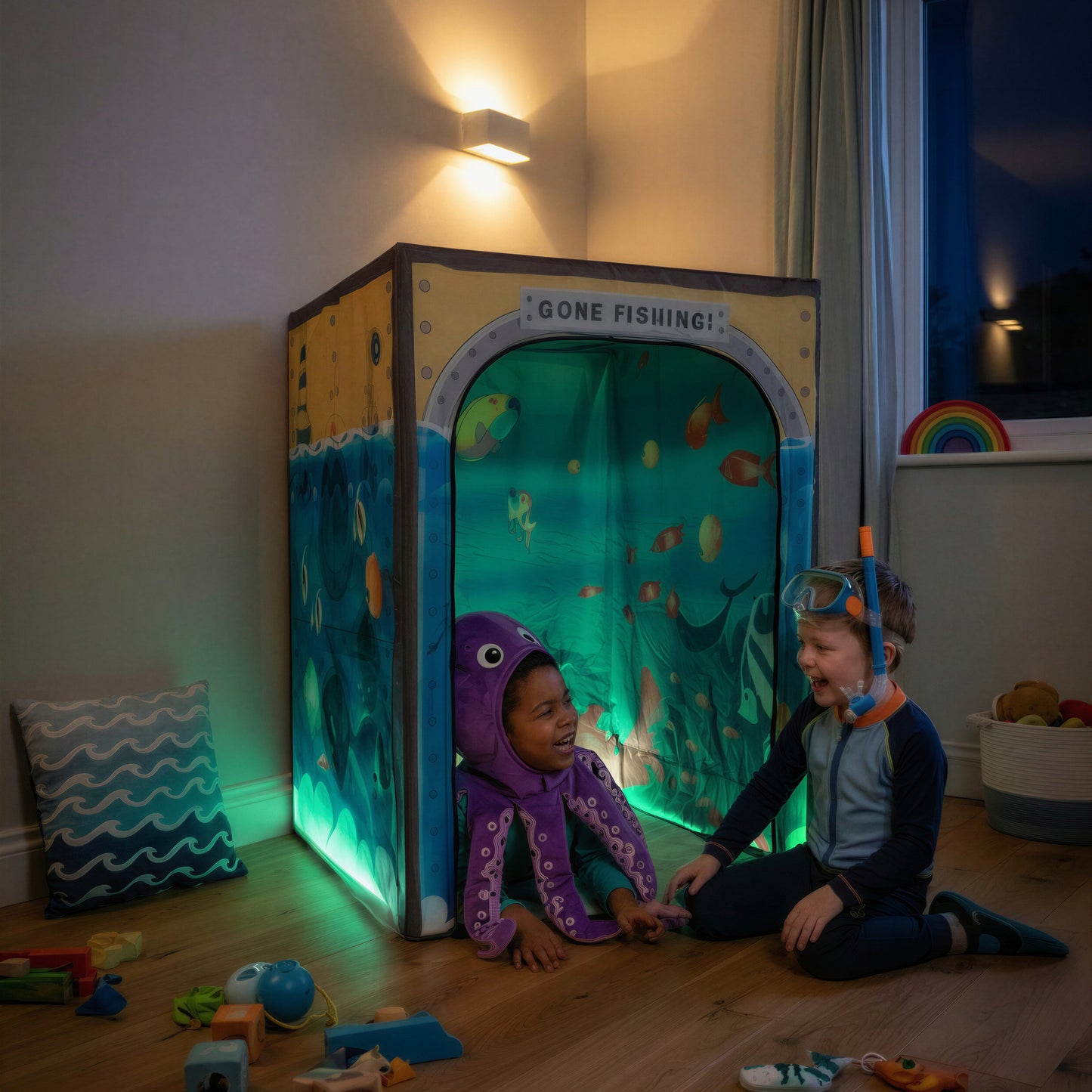 Sub Aqua Quest PODSgo pop up play tent in a playroom, view 4