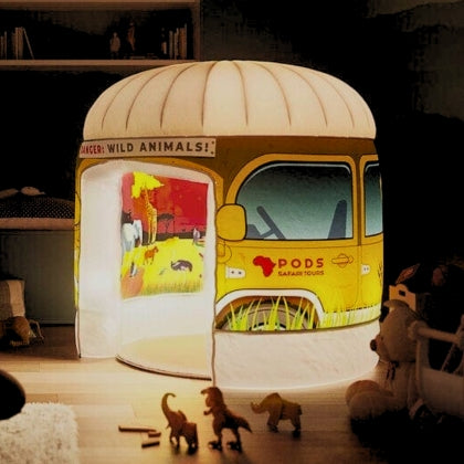 Children playing in magical tent