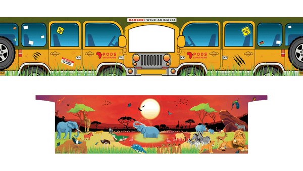 PODS Removable Jacket Sunset Savanna Safari