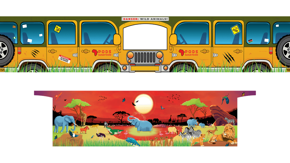 PODSmini Removable Theme: Sunset Savanna Safari - PODS Playshop_name#